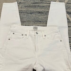 J. Crew Women's High-Rise Toothpick White Jeans, sz 29
